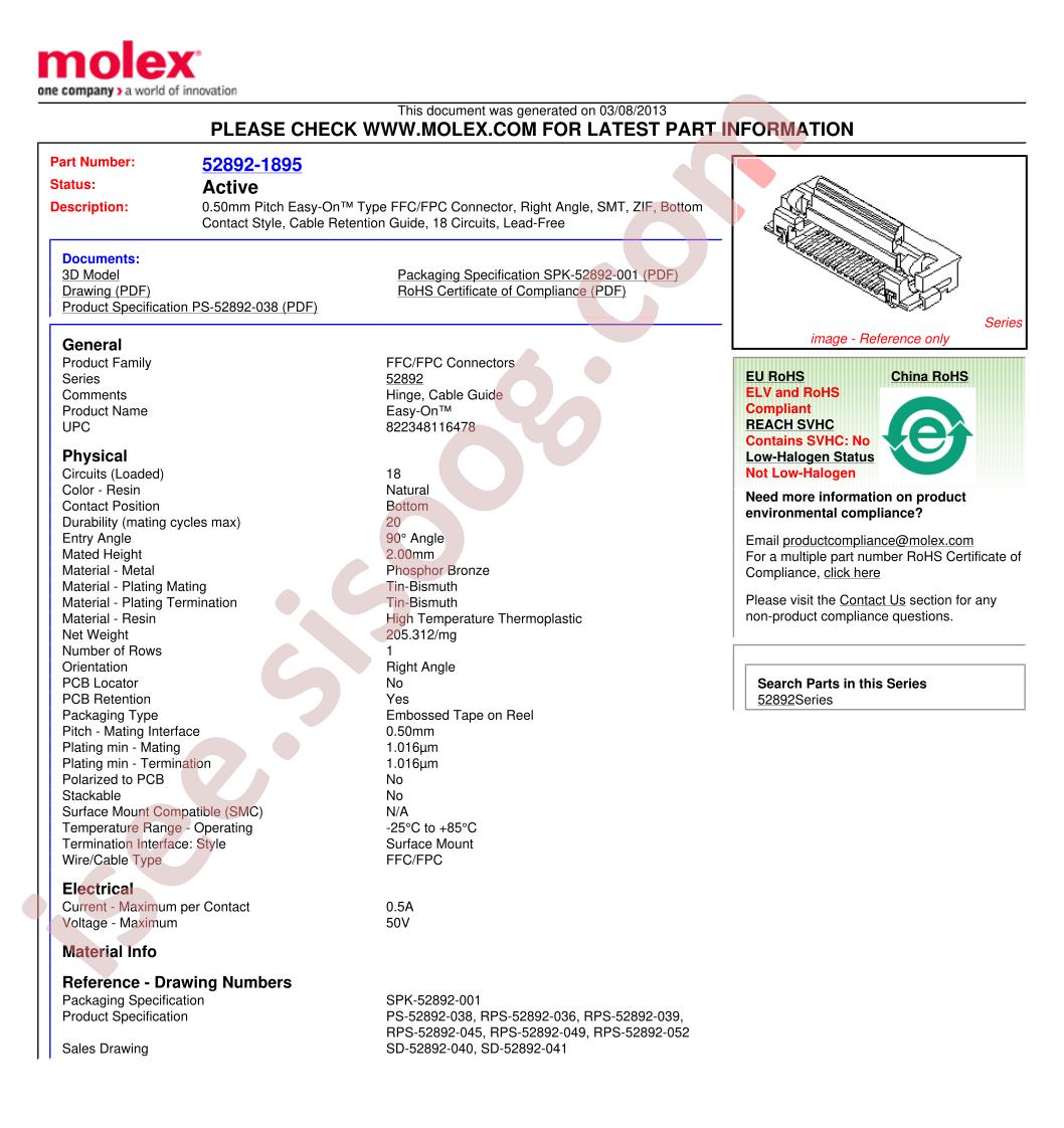 MOLEX52892-1895