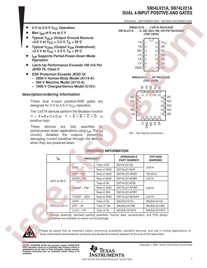 SN74LV21AD