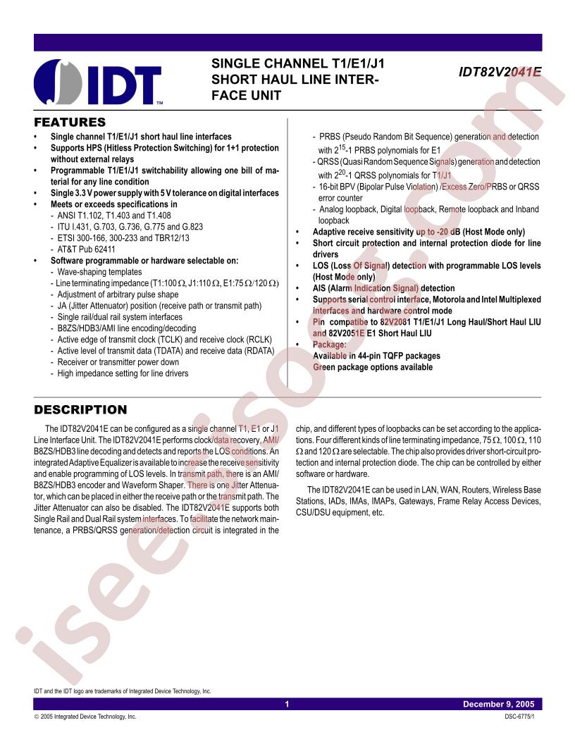IDT82V2041E