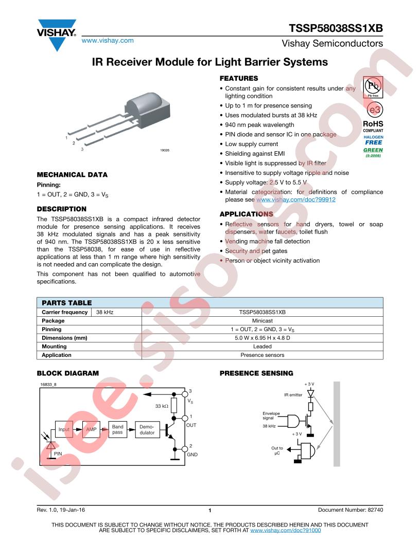 TSSP58038SS1XB