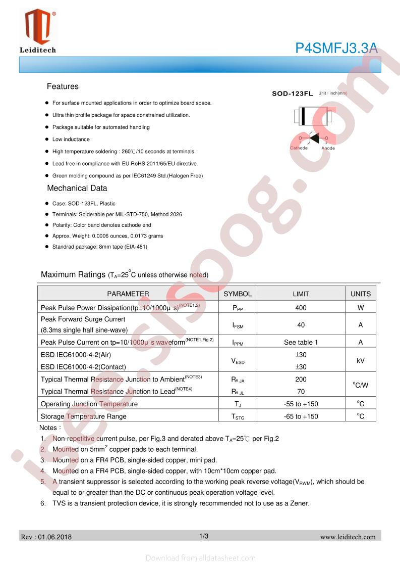 P4SMFJ3.3A