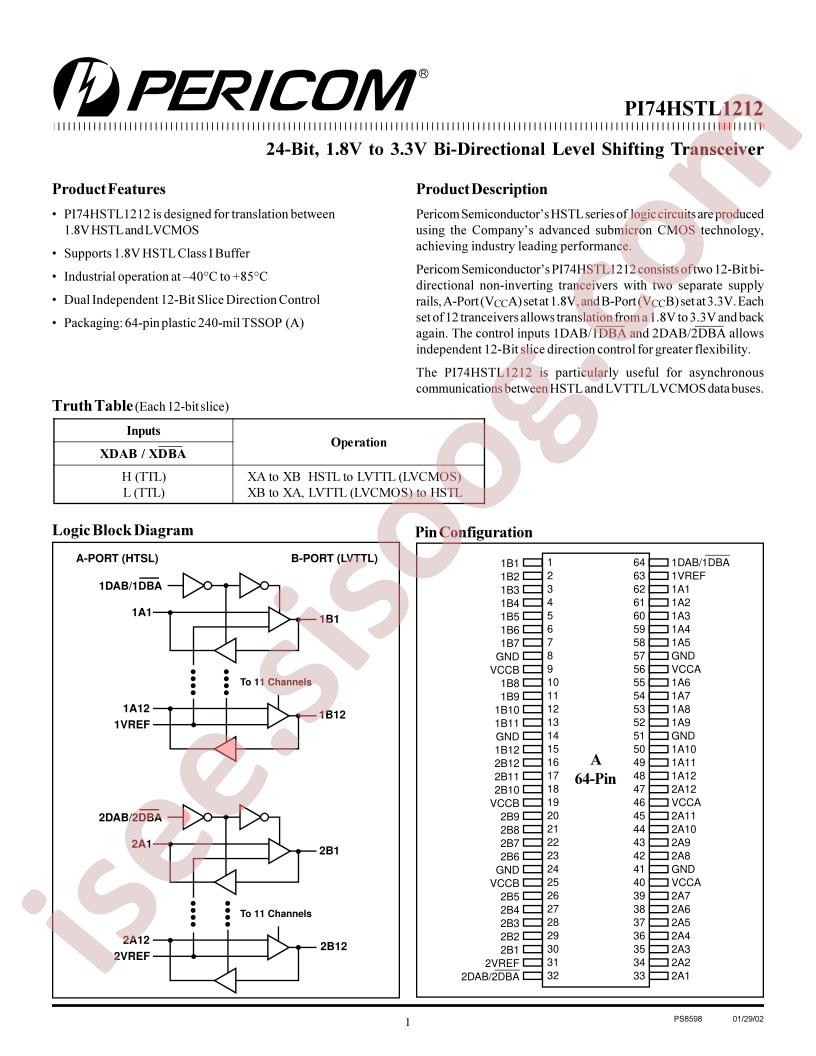 PI74HSTL1212
