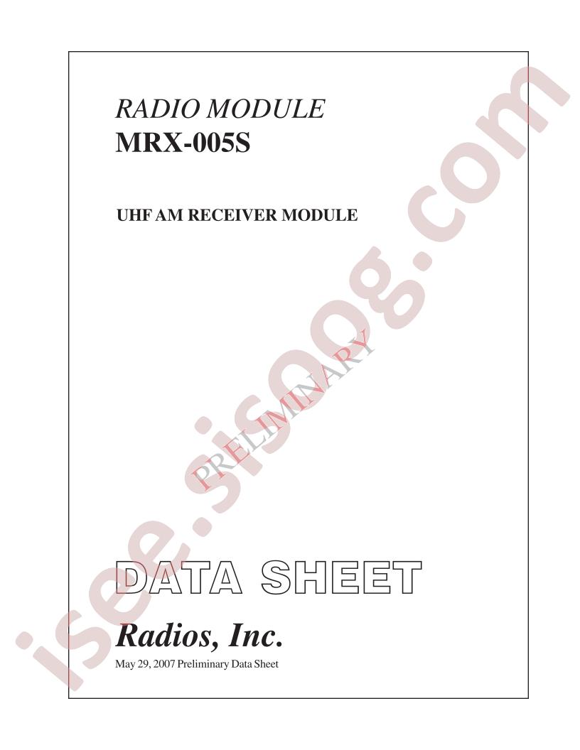 MRX-005SL-915S4800SQRA-B
