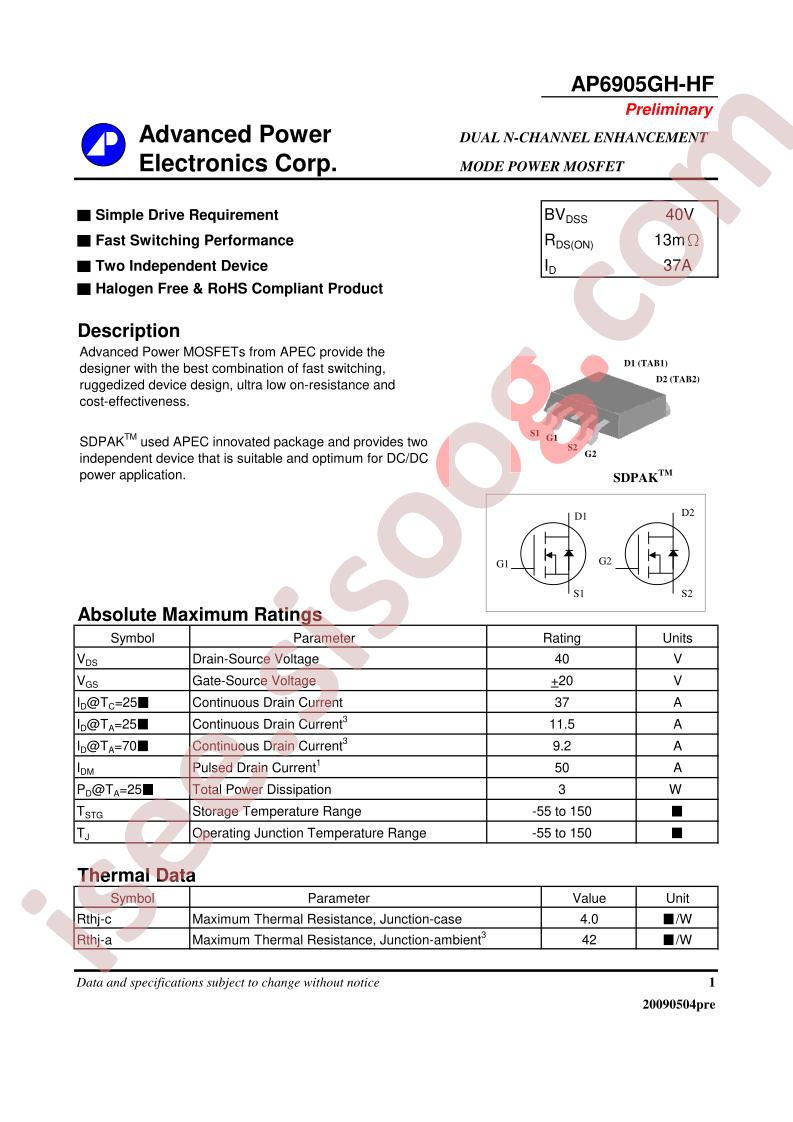 AP6905GH-HF