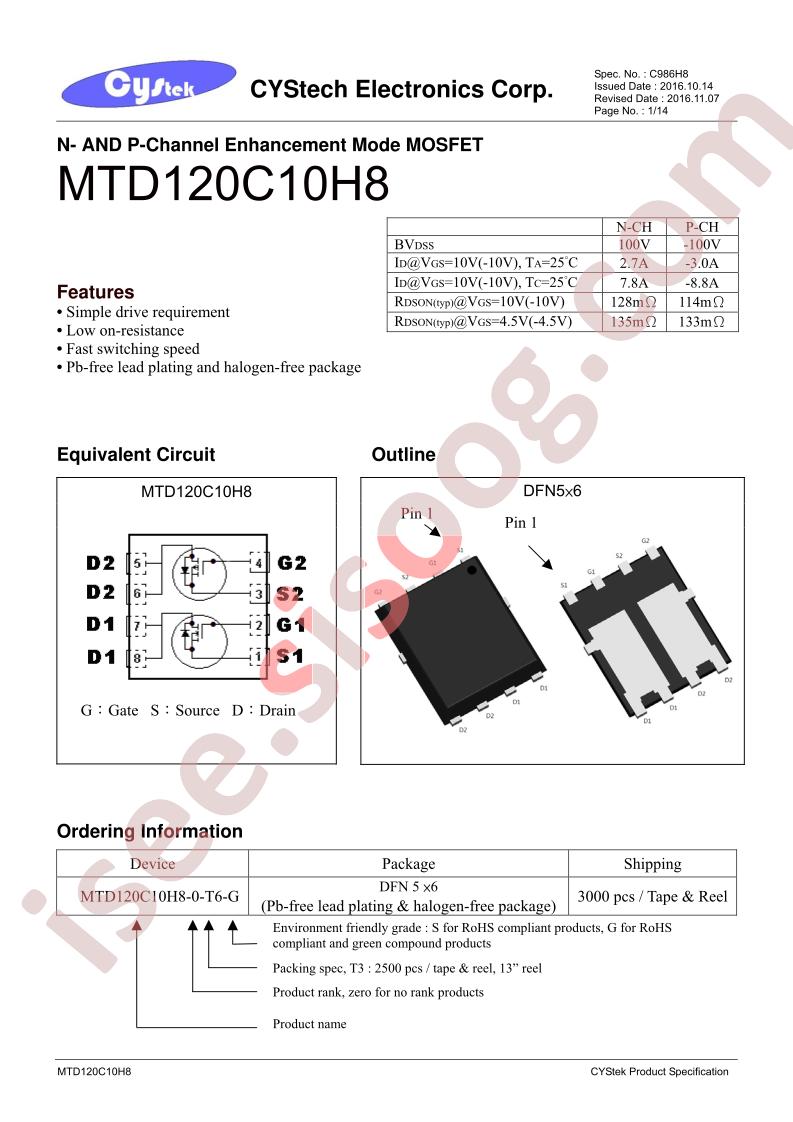MTD120C10H8-0-T6-G