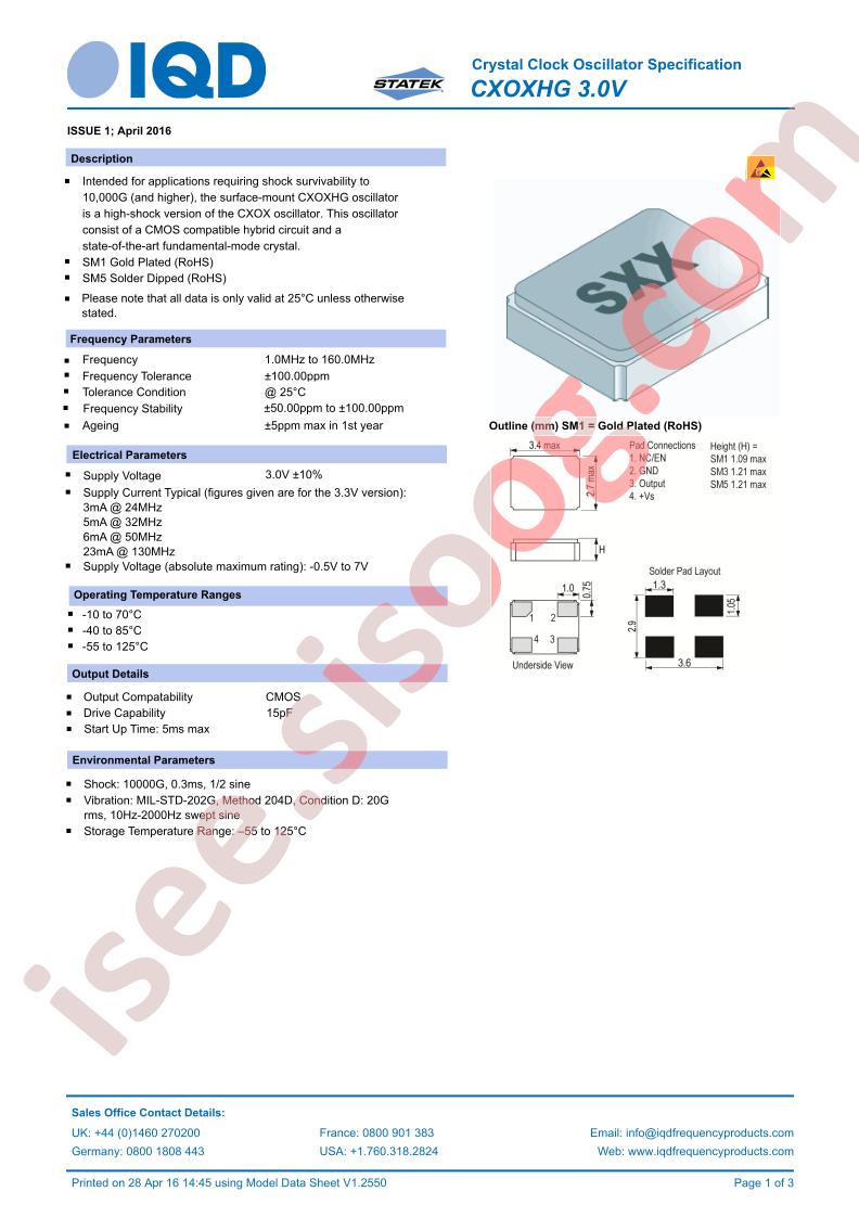 CXOXHG-3.0V