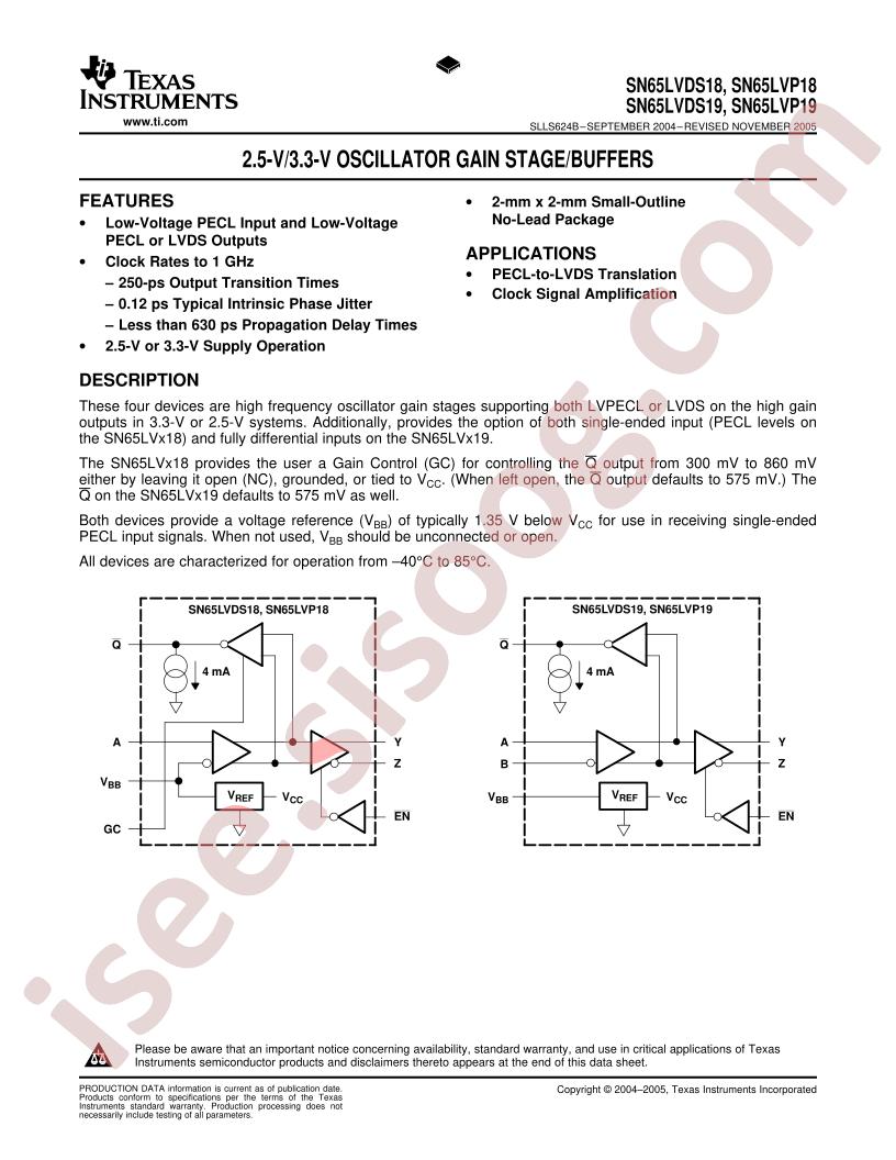 SN65LVP19DRFT