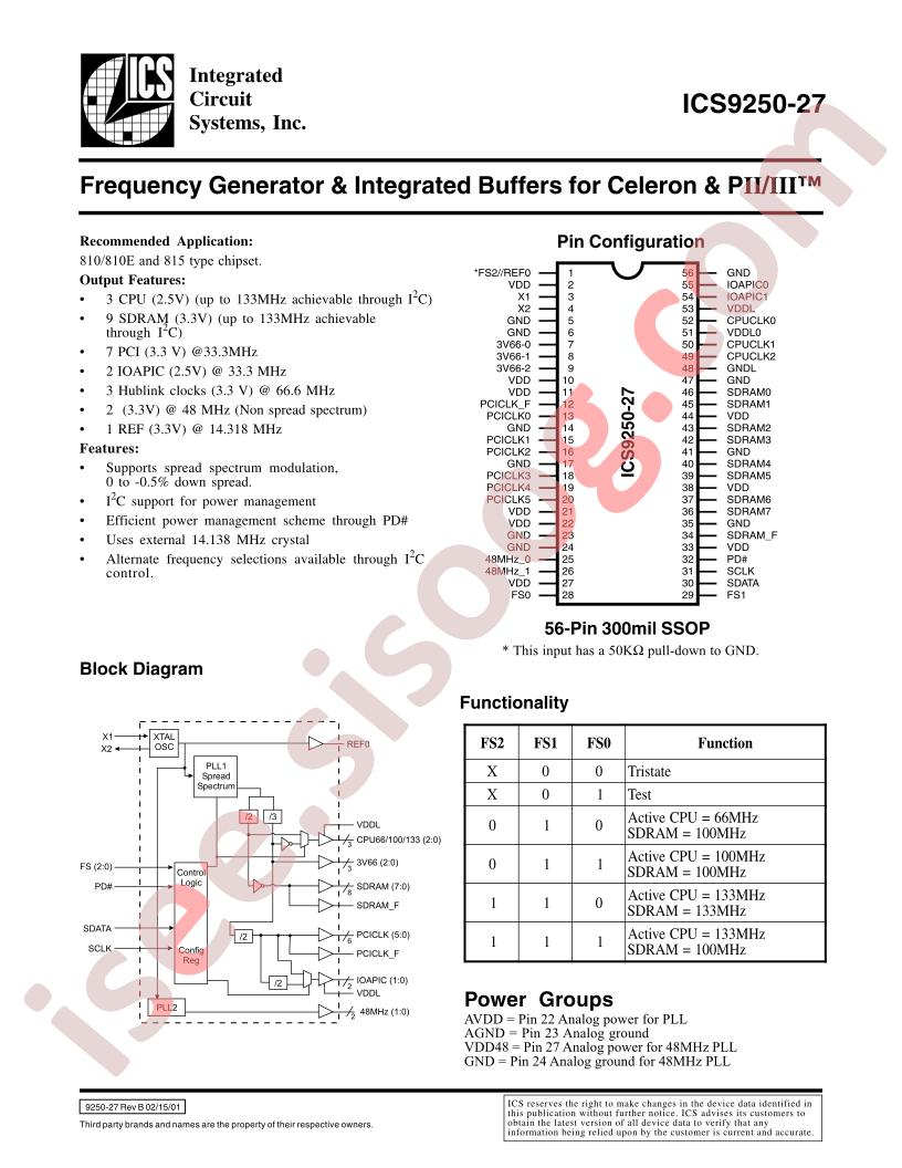 ICS9250-27