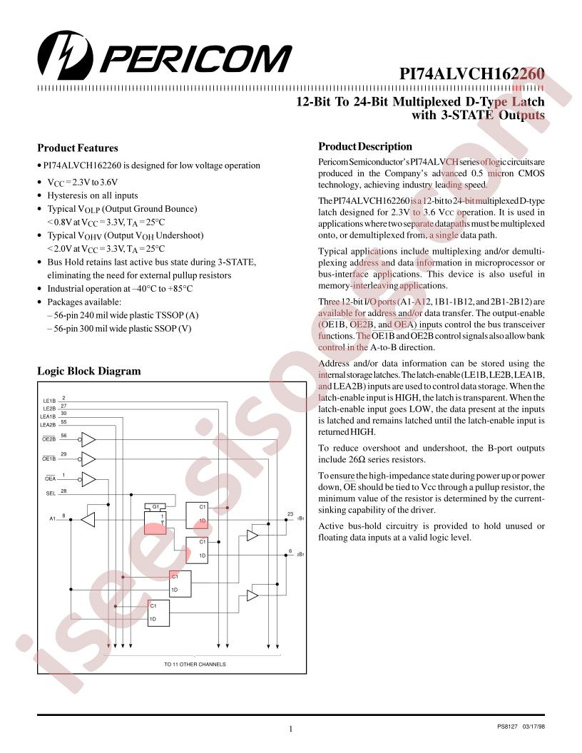 PI74ALVCH162260