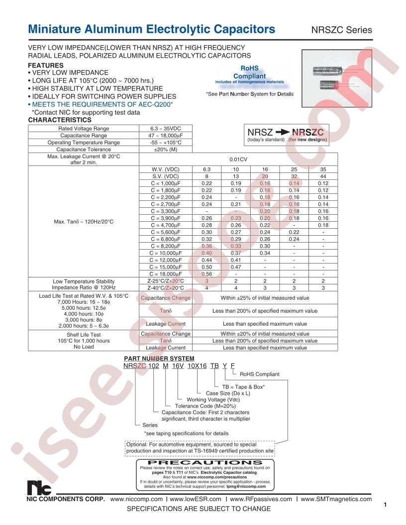 NRSZC123M63V18x305F