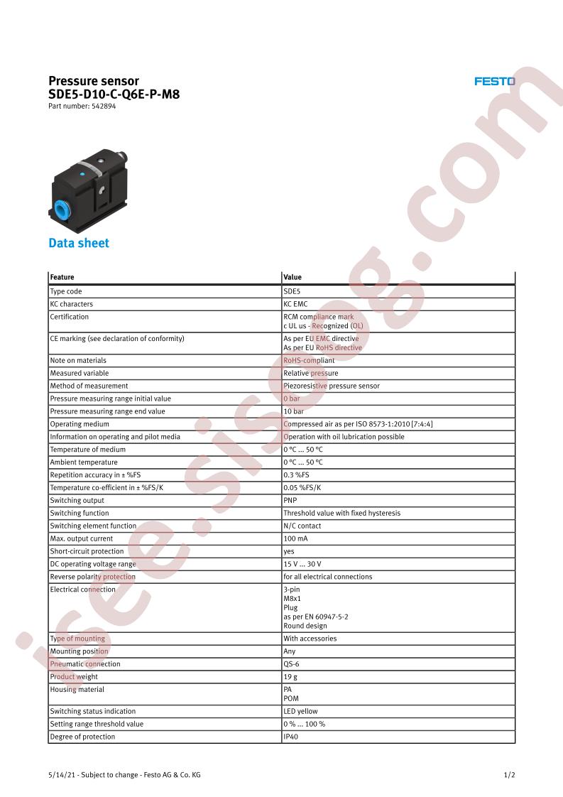 SDE5-D10-C-Q6E-P-M8