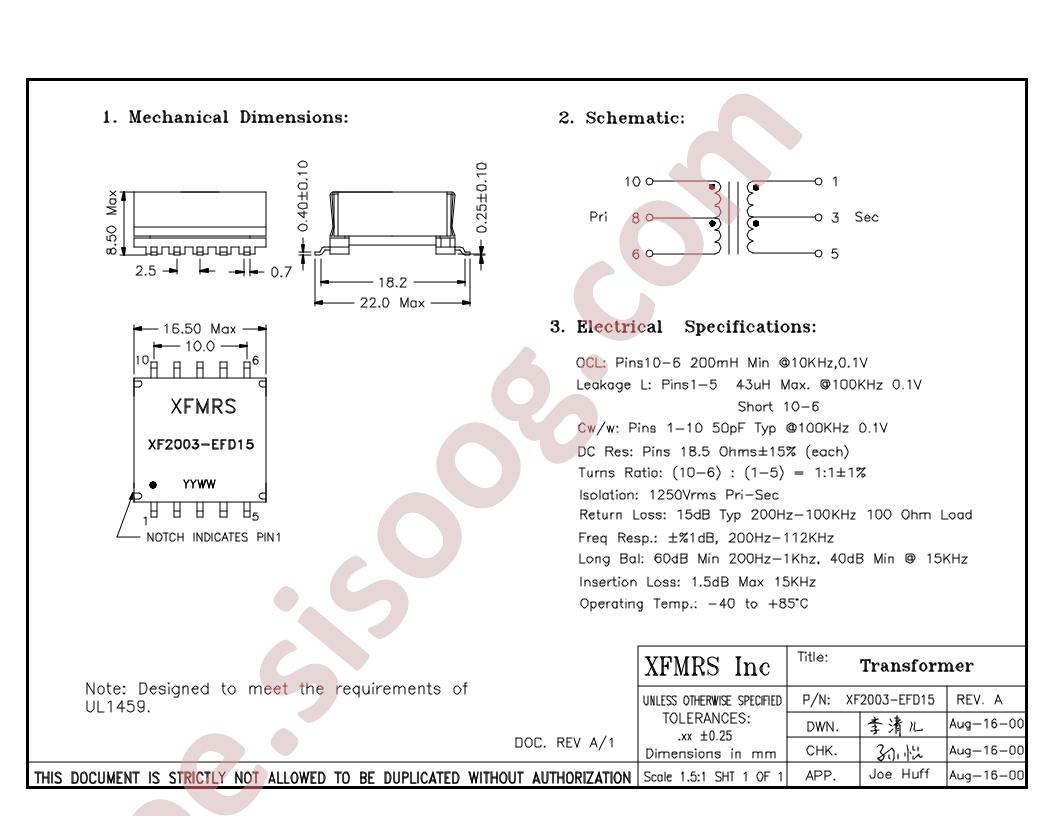 XF2003-EFD15