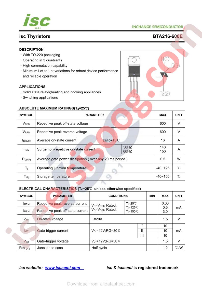 BTA216-600E