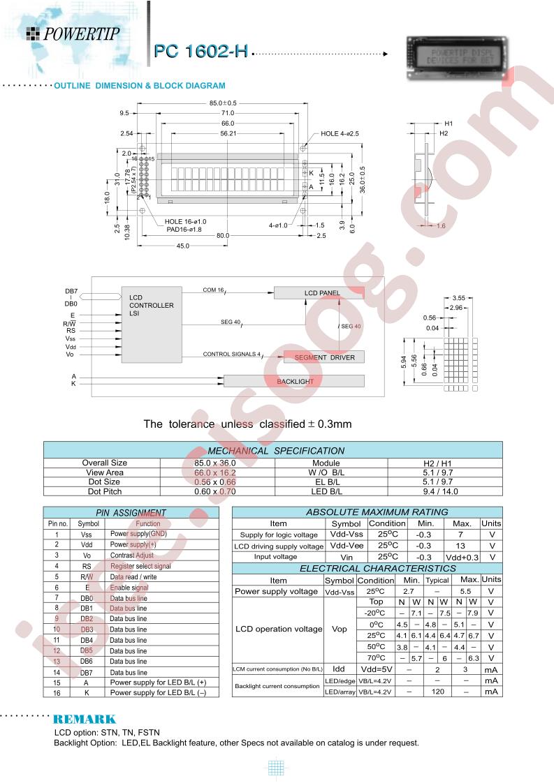 PC1602-H