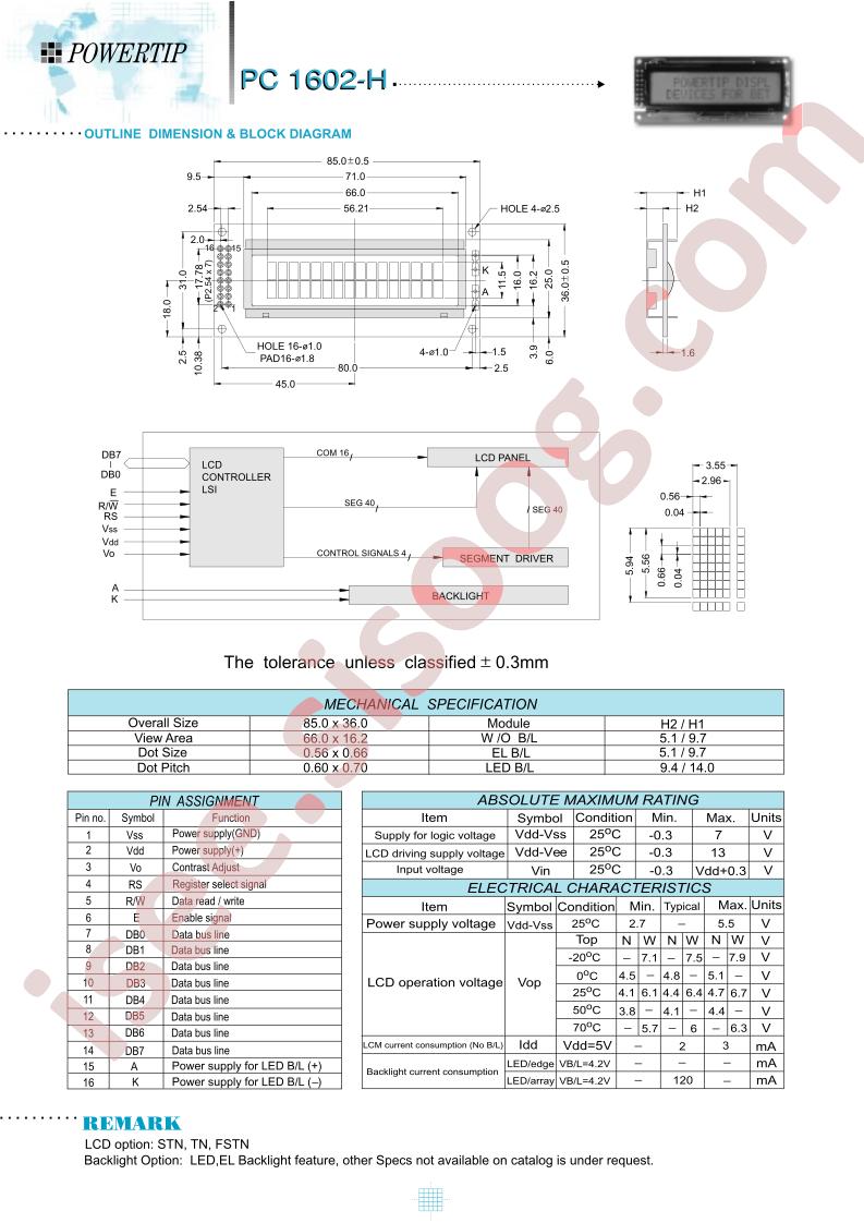 PC1602-H