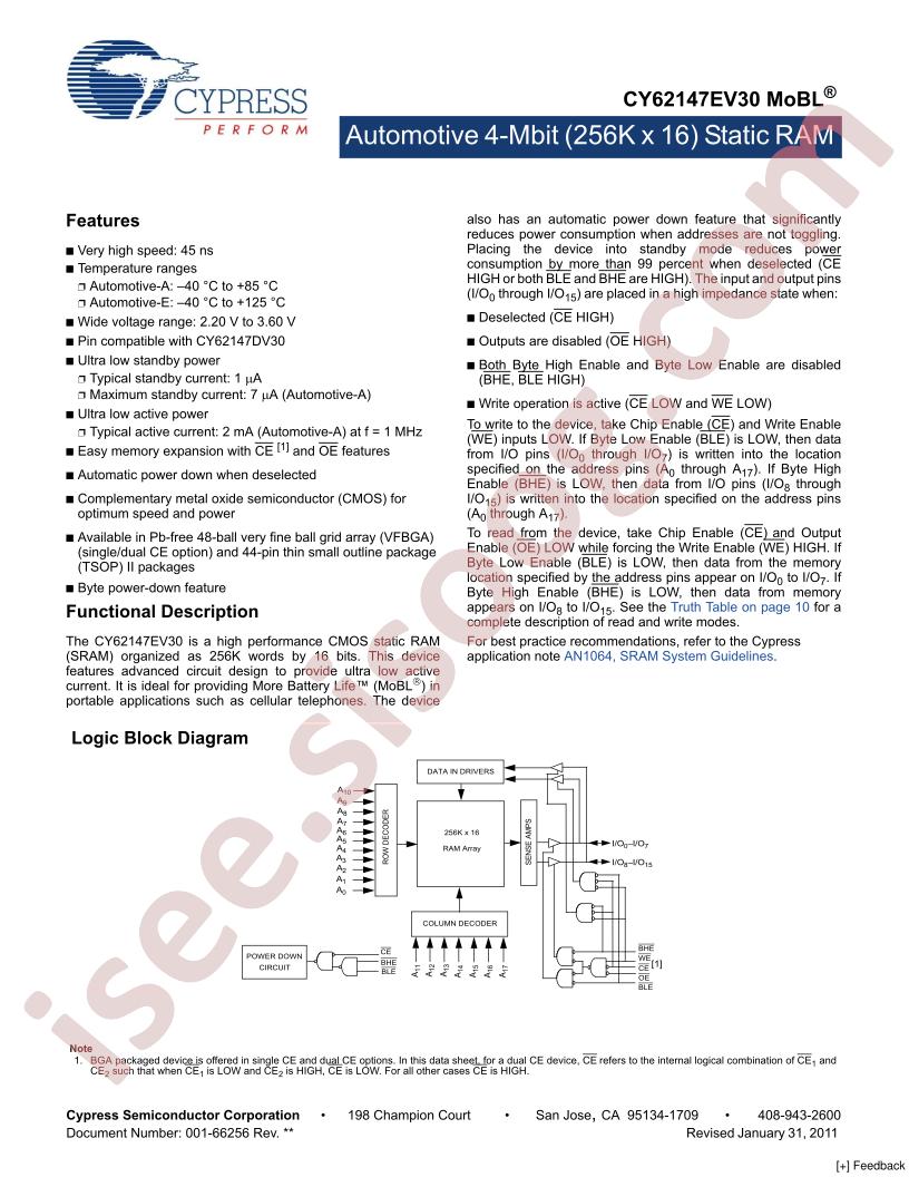 CY62147EV30LL-45B2XA