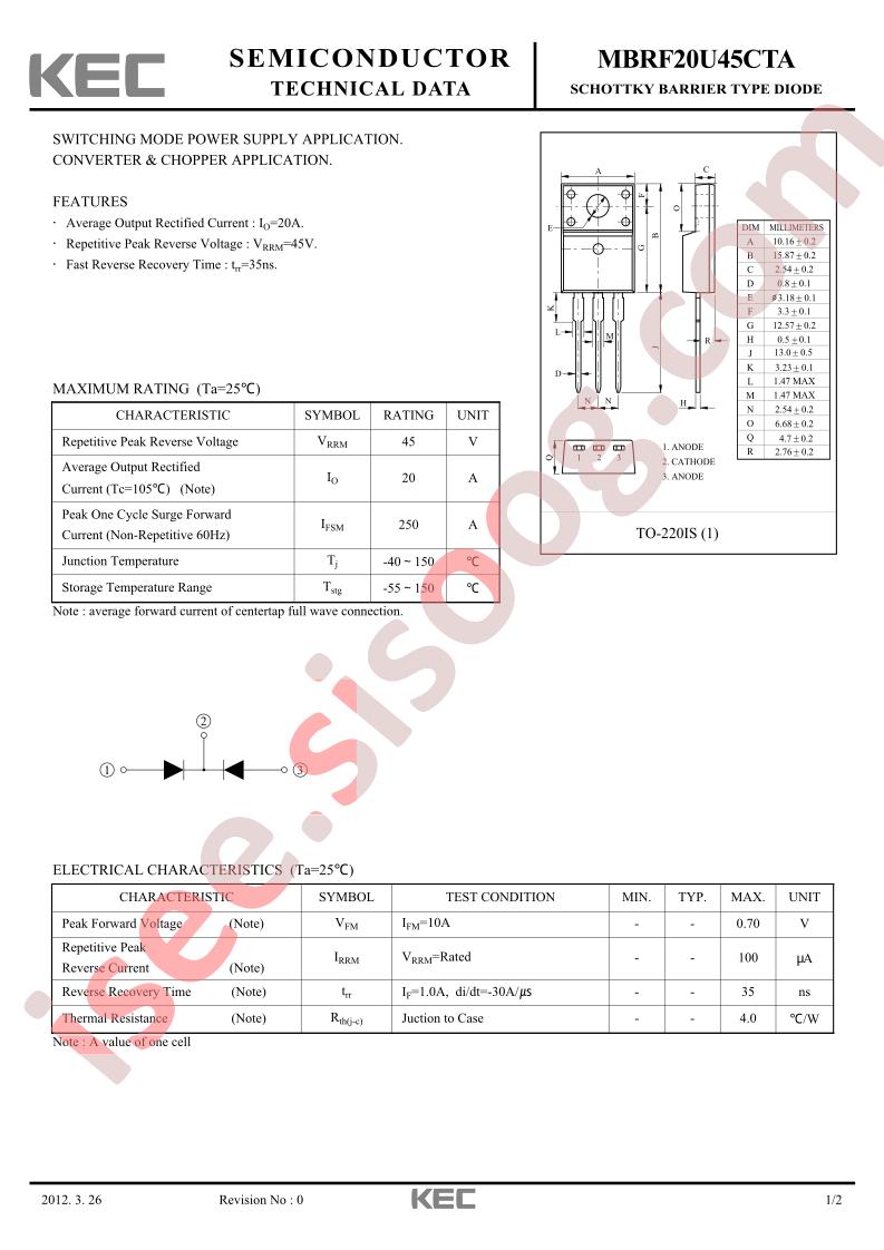 MBRF20U45CTA