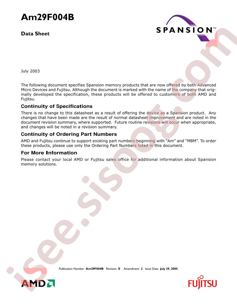 AM29F004B