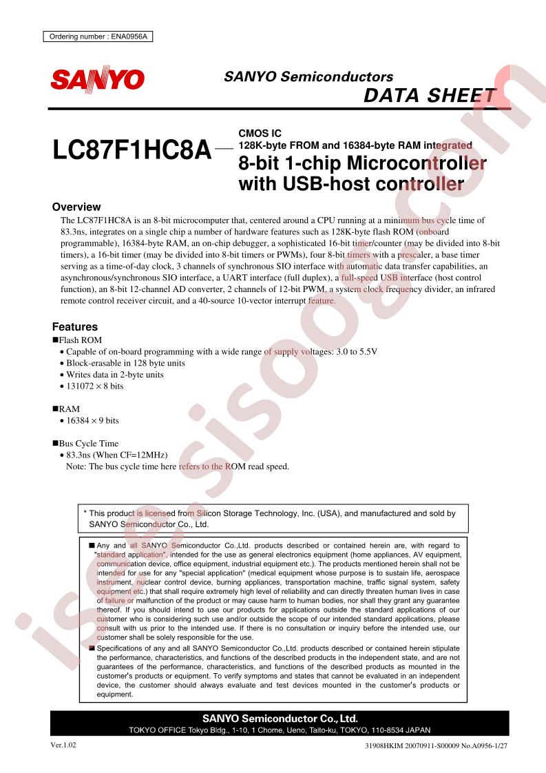 LC87F1HC8A