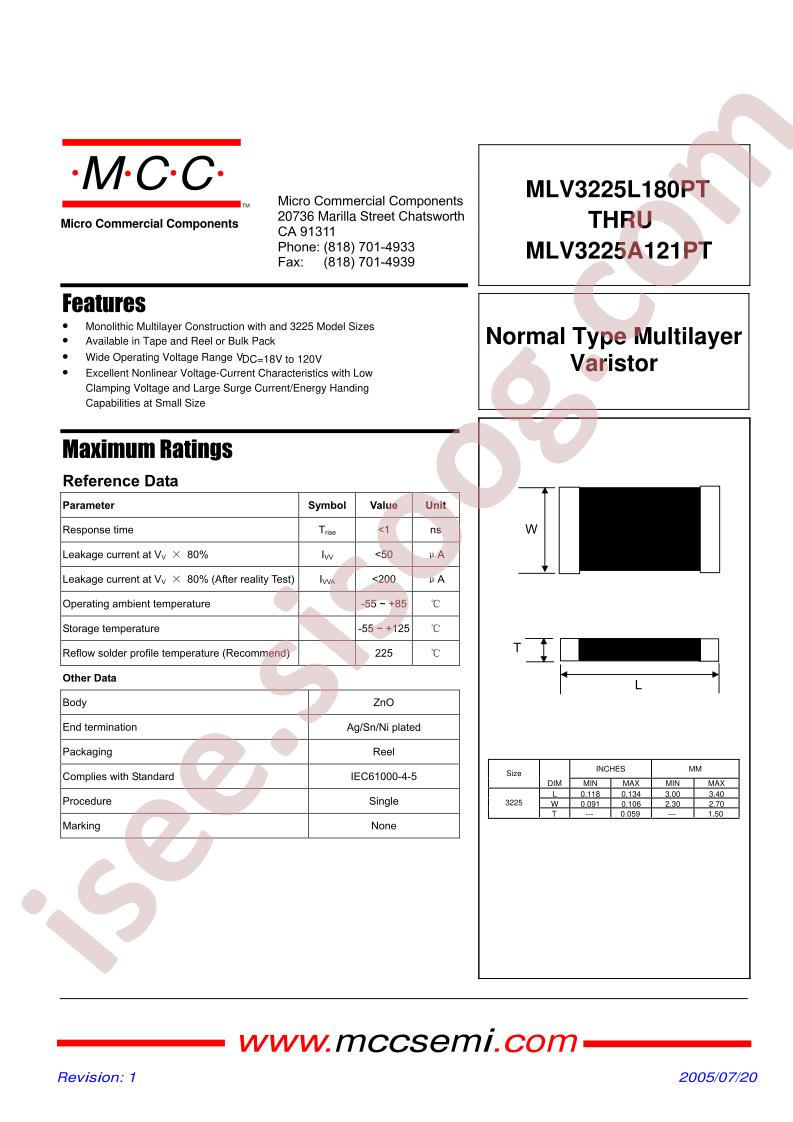 MLV3225A180PT