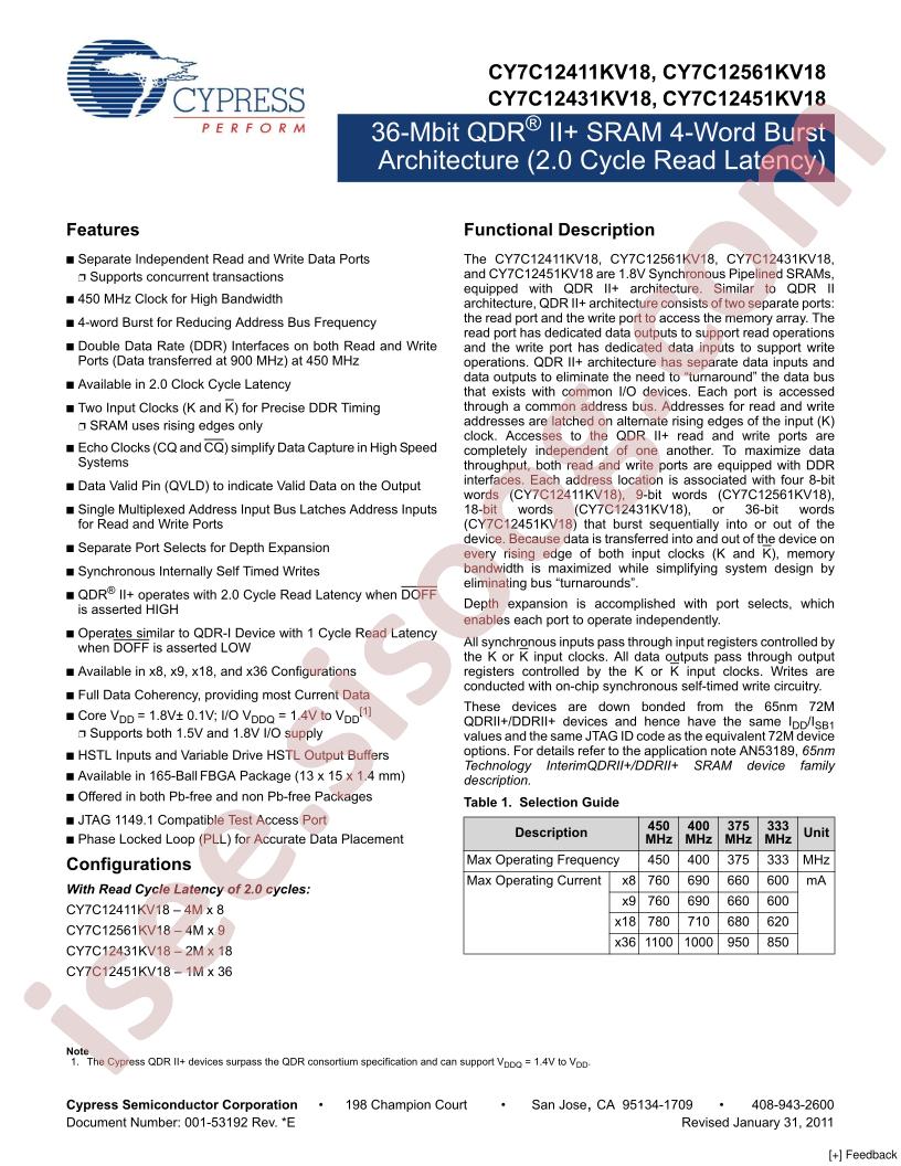 CY7C12411KV18