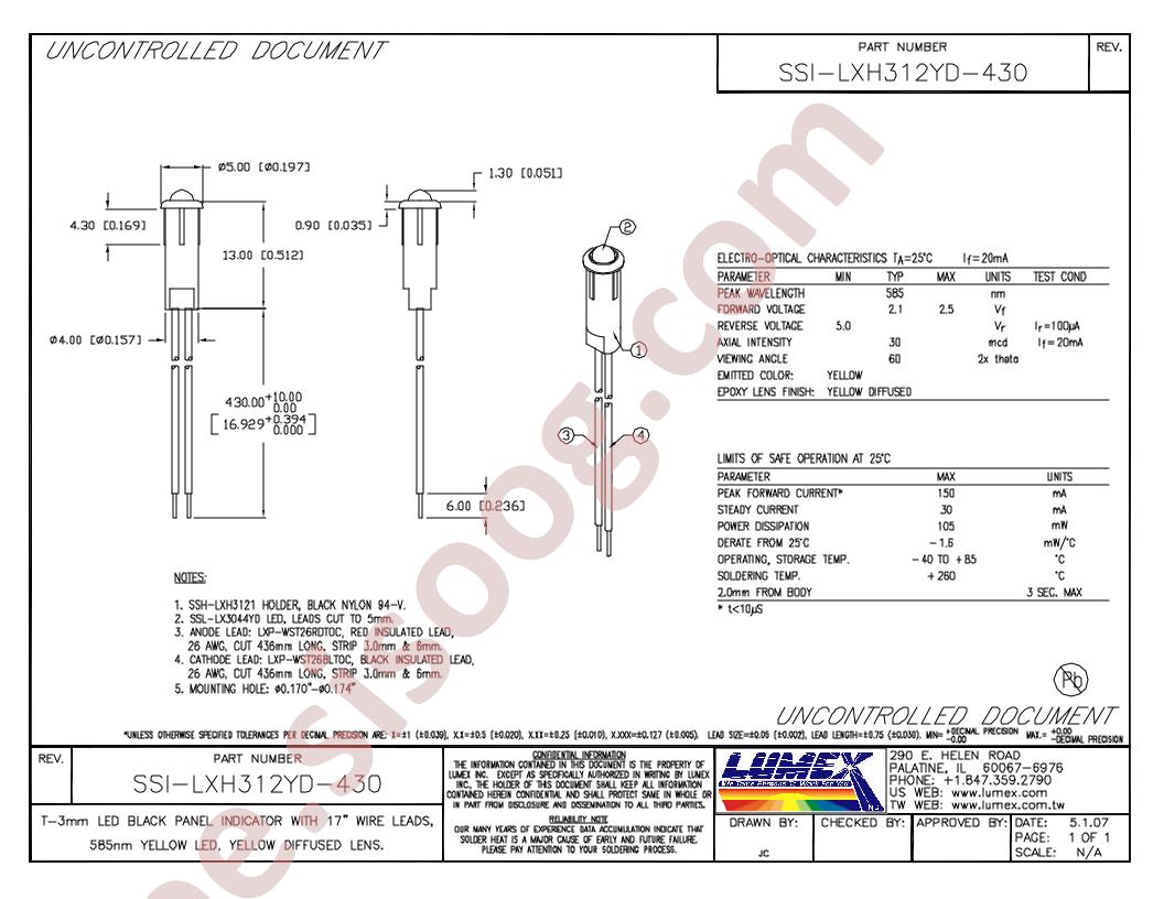 SSI-LXH312YD-430