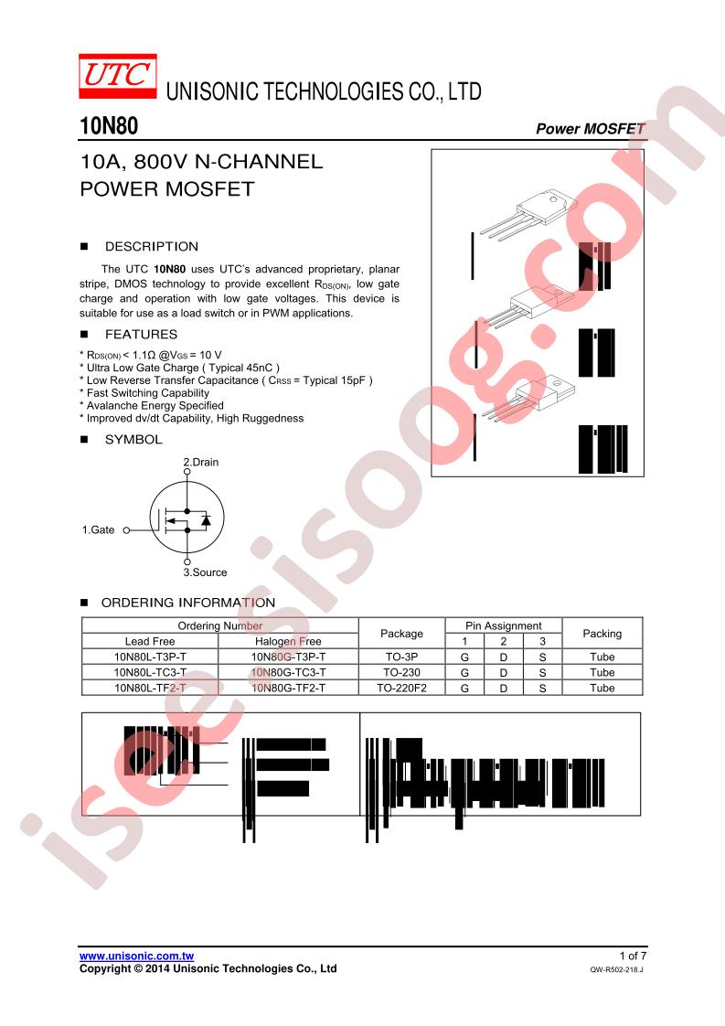 10N80G-TF2-T