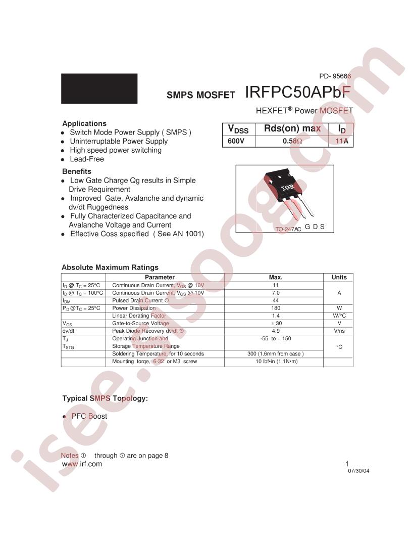IRFPC50APBF