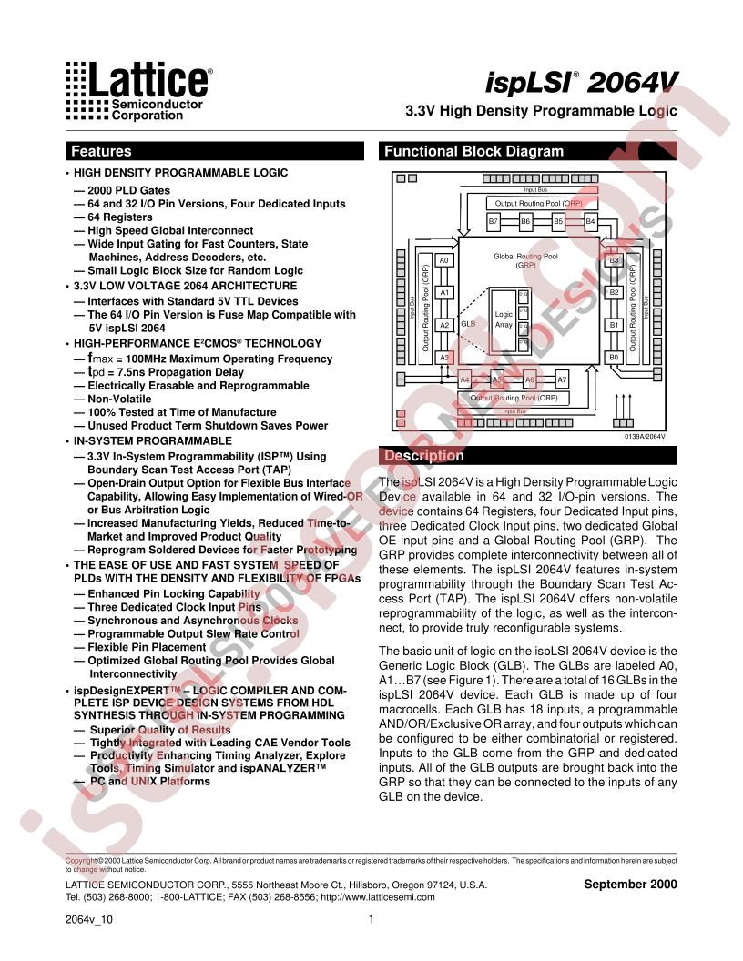 ISPLSI2064V-100LJ84I