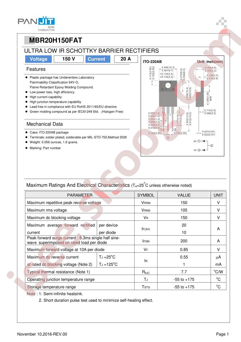 MBR20H150FAT