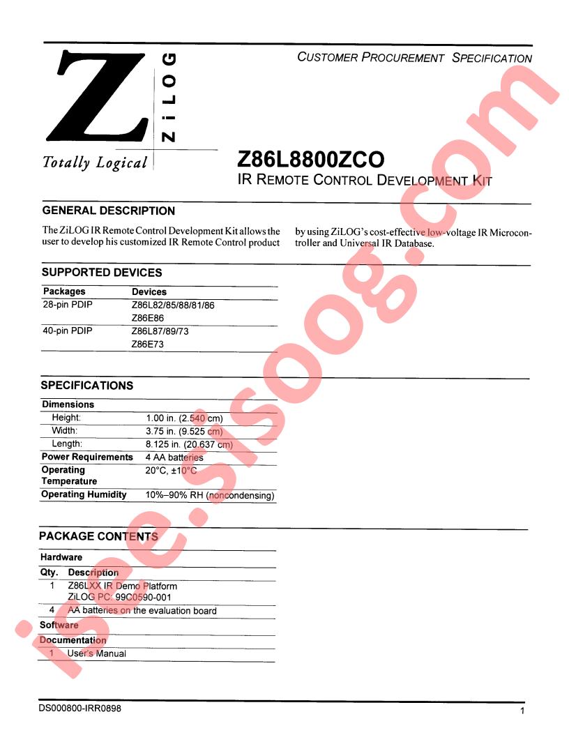 Z86L8800ZCO