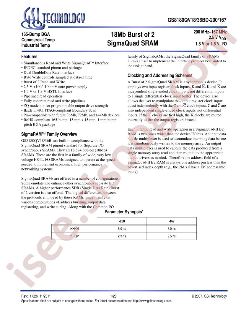 GS8180QV18BD-167I