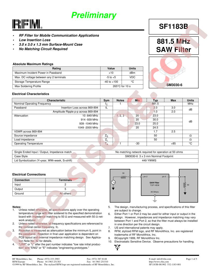 SF1183B