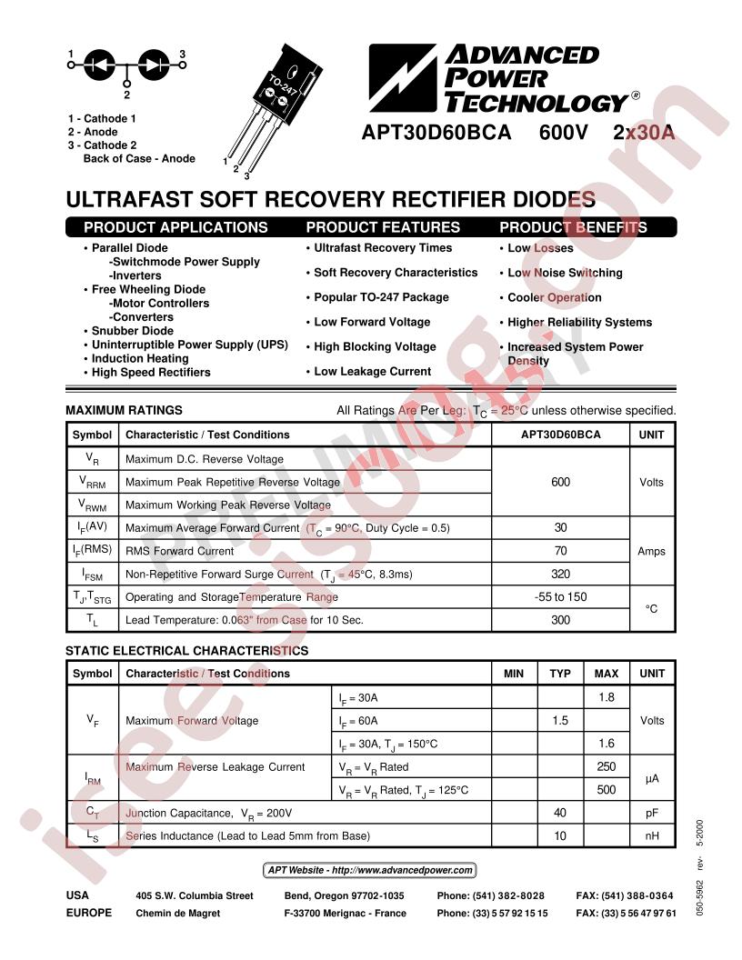 APT30D60BCA