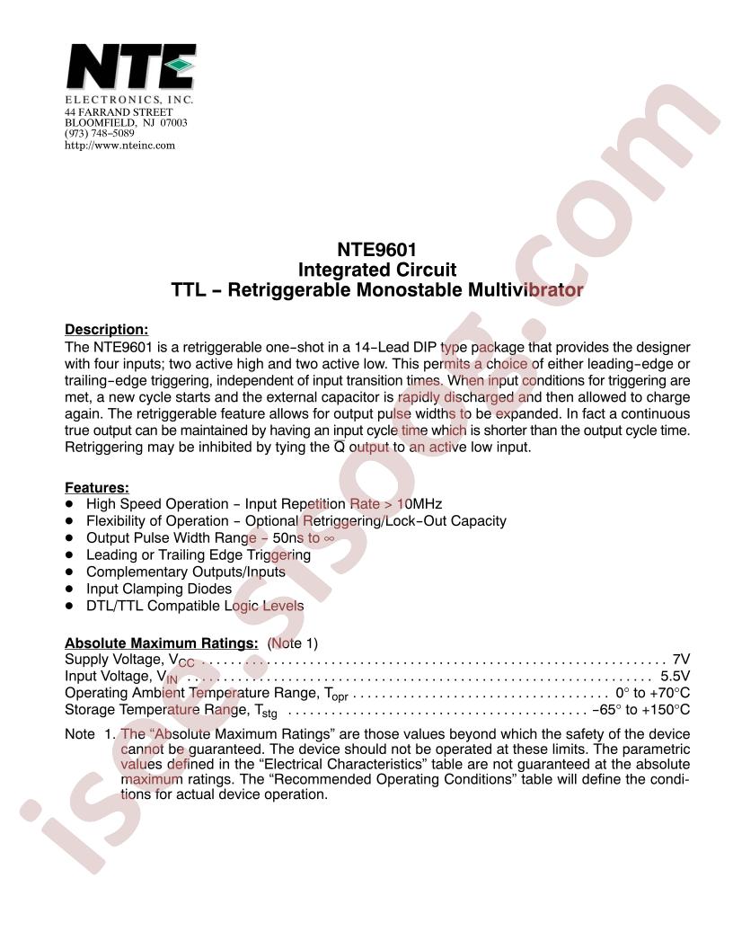 NTE9601