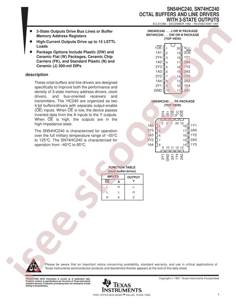 SN74HC240