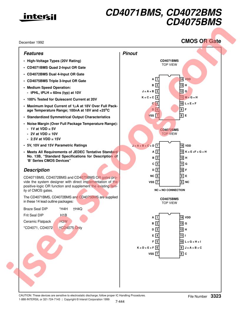 CD4072BMS