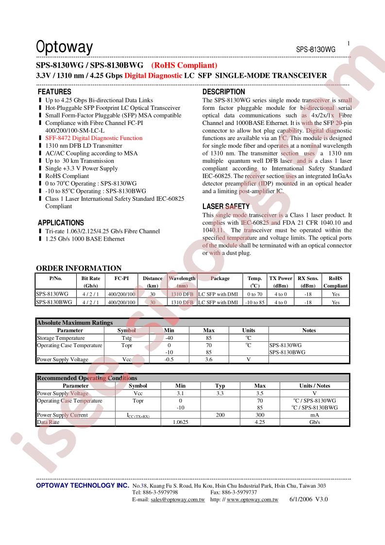 SPS-8130BWG