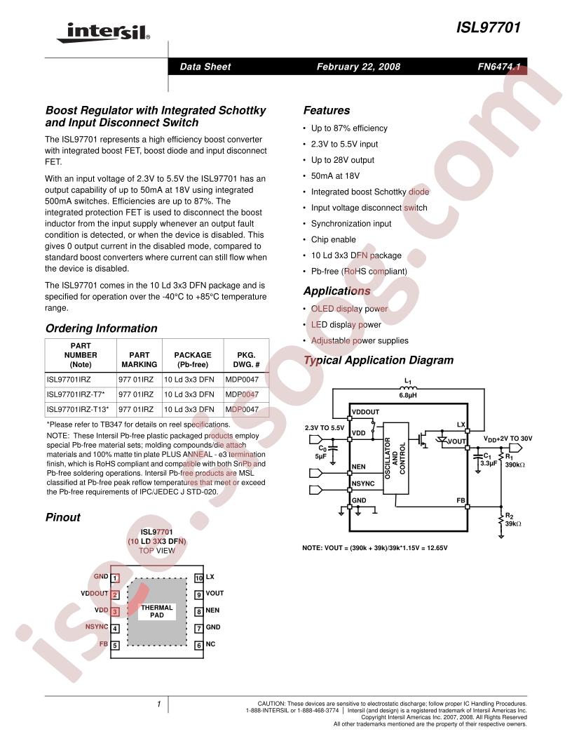 ISL97701IRZ-T7