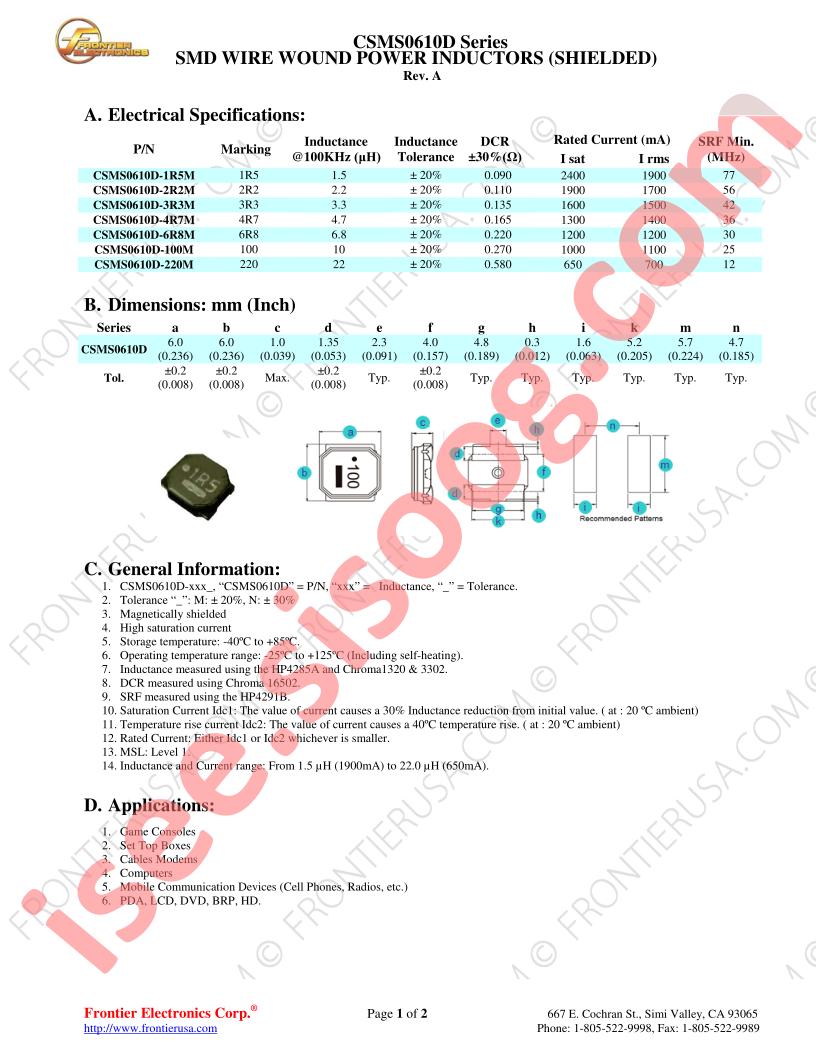 CSMS0610D-2R2M