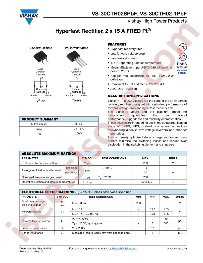 VS-30CTH02-1PbF