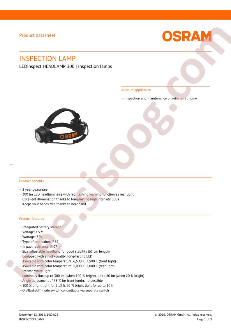 LEDINSPECTHEADLAMP300