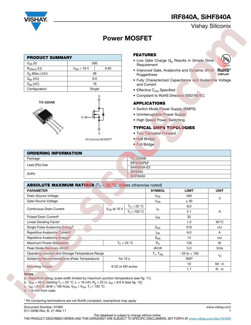 IRF840A