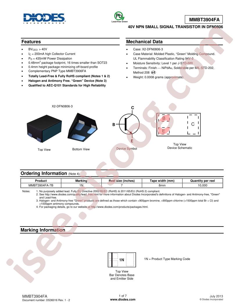 MMBT3904FA