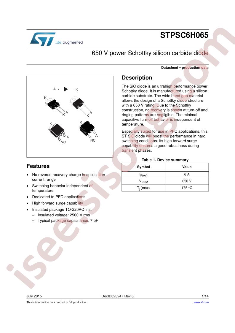 STPSC6H065B-TR