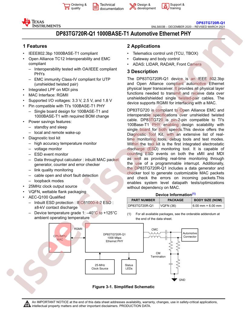 DP83TG720S-Q1