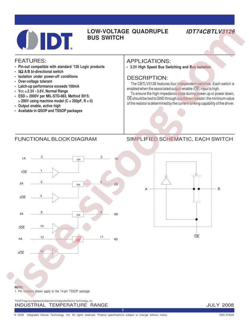 IDT74CBTLV3126_08