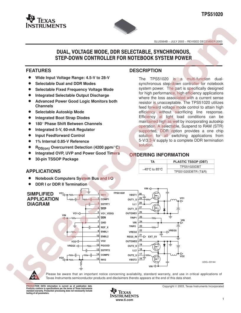 TPS51020DBTG4