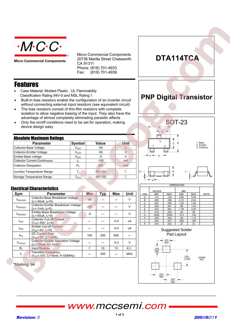 DTA114TCA