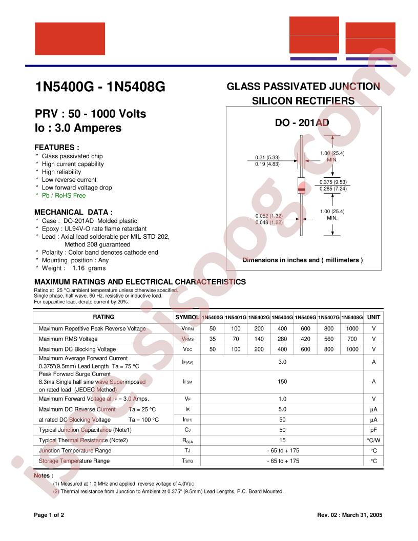 1N5400G